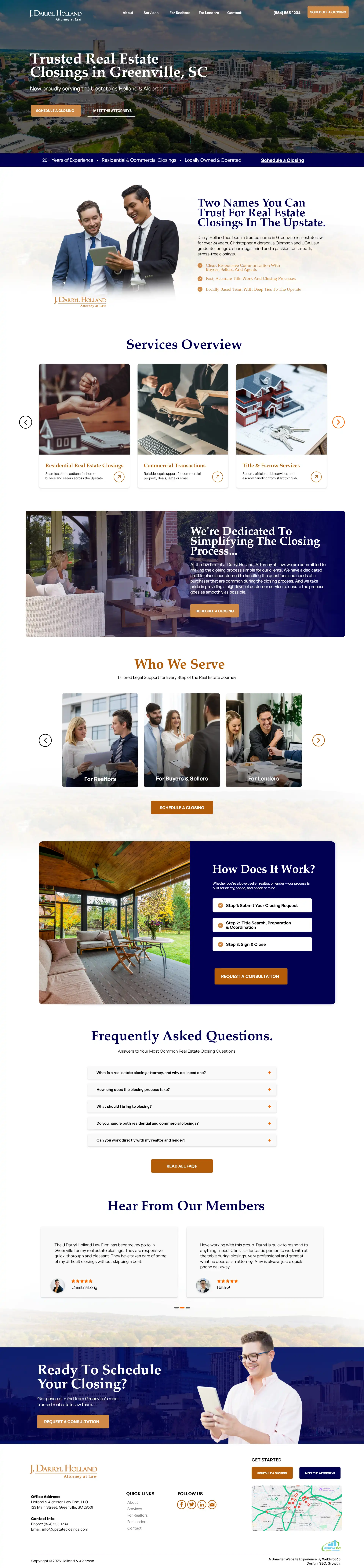 WEBPAGE DESIGN MOCKUP<br>Holland & Alderson - Homepage Version 1.0